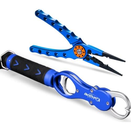 Aluminum Fishing Pliers & Fishing grip Hook Remove Fishing Line Cutter Fish Lip Grip Fishing Tool Accessory