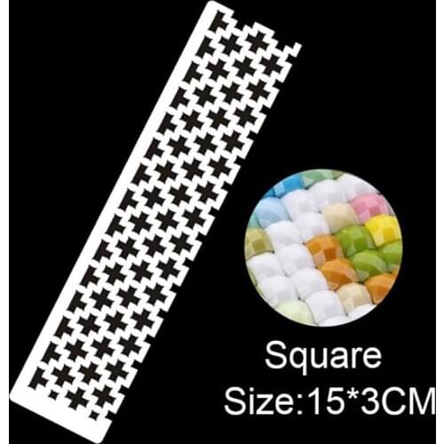 DIY Diamond Painting Ruler Embroidery 5D Diamond Square Drill Steel Ruler Drawing Ruler Dotting Rhinestone Point Drilling Tools