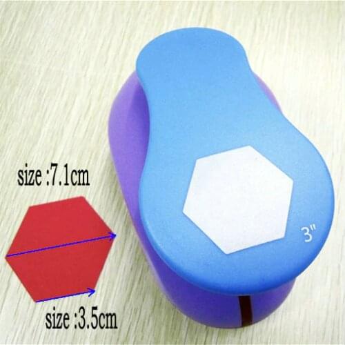 1"-3"hexagon craft punch hole punch EVA punches Kids Geometric foam paper maker scrapbooking punches Embossing device cutter