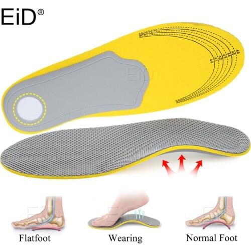 Breathable Comfortable Orthopedic Insoles Flat Foot Insert Arch Support Pads Camping Shoes Insoles Insert Cushion for Men Women