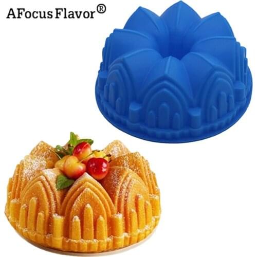 Birthday Cake Crown Shape 3D Handmade Silicone Handmade Stencil Natural Soap Mold Kitchen Baking Utensils Decorative Tools