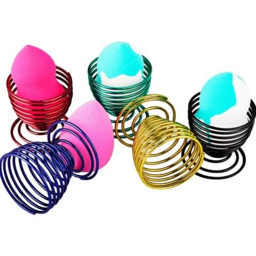 Sponge Puff Anti-Moldy Metal Spring Bracket Beauty Stand Puff Storage Bracket Waterdrop Cosmetic Powder Puff Makeup Tool