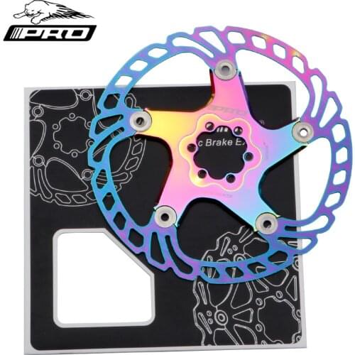 IIIPRO MTB Mountain Bike Floating Disc Brake Rotor Electroplate Color 140/160/180/203mm 6 Bolts Bicycle Parts Stainless Steel