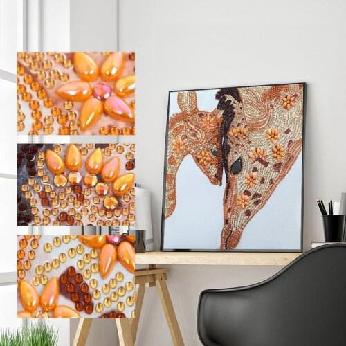 Giraffe Mom Child 5D DIY Diamond Painting Special Special Shaped Diamond Embroidery Cross Stitch Animals Picture Of Rhinestone