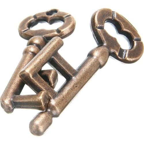 Hot Sales Metal Untie Key Lock Toy Classic IQ Brain Teaser Baffling Puzzles Game Toys for Children Adults