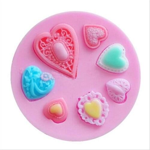 Love Gem Valentines Day Chocolate Silicone Cake Mold Wedding Fondant Cake Decorating Tools DIY Heart Baking Kitchen Accessories