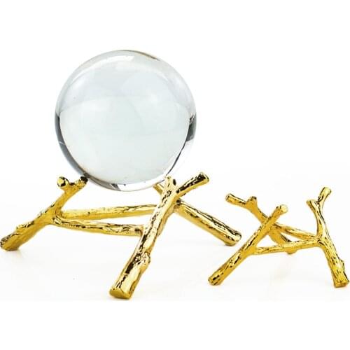 European-style Post-modern Home Crystal Ball Display Stand, Light Luxury Crafts Metal Jewelry Display Stand Home Decor Ornaments