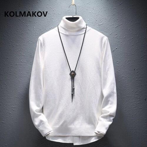 KOLMAKOV 2019 Mens Sweaters Mens Sweater Turtleneck Knitted Pullovers Hot Sale Soft Wool fashion casual Men Sweater 038