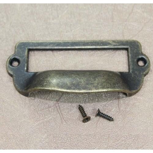 Good cheaper vintage shell furniture handles bronze drawer cabinet pulls knobs antique brass decorate box medical box handle DIY