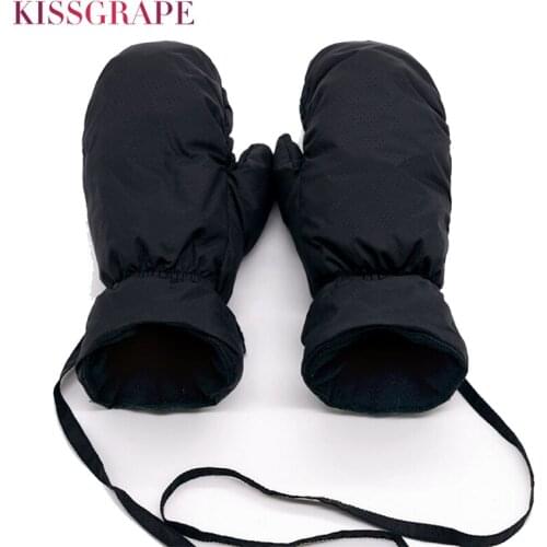 Brand New Winter Kids Warm Gloves 100% White Duck Down Padded Childrens Boys Girls Ski Mittens Waterproof Thick Fleece Gloves