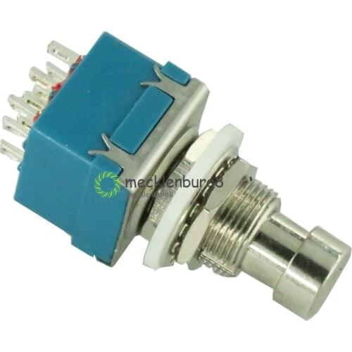 NEW 9-pin 3PDT Guitar Effects Pedal Box Stomp Foot Metal Switch True Bypass