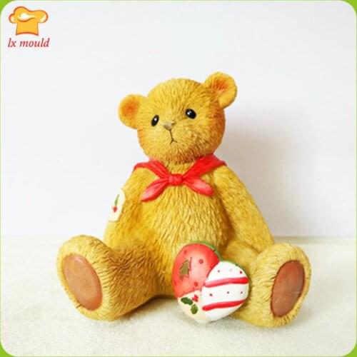 New Style Bear Candle Silicone Molds household kitchen baking pastry decoration tools