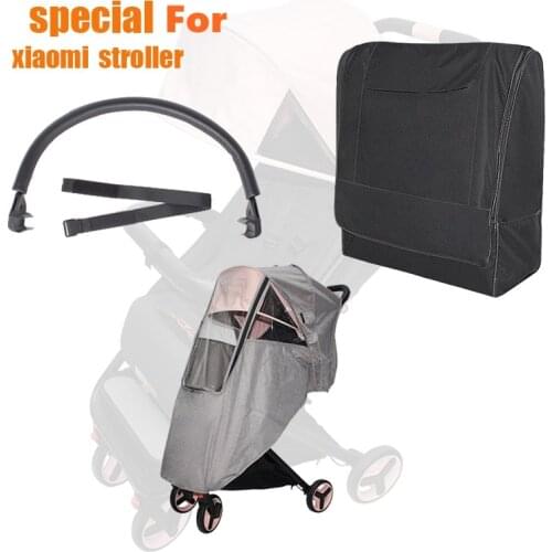 Trolley Armrest For Xiaomi Baby Strollers Mosquito Net Rain Cover Storage Bag Infants Pushchair Pram Handle Stroller Accessories