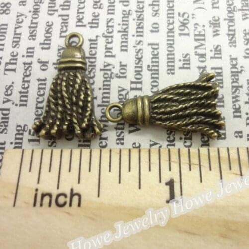15pcs Charms Tassel Pendant Ancient bronze Zinc Alloy Fit Bracelet Necklace DIY Metal Jewelry Findings