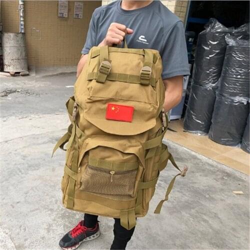60L Dual Use Backpack Outdoor Men/Women Sports Bag Military Tactical Bags Hiking Camping Waterproof Wear-resisting Nylon Bag