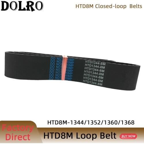 HTD 8M synchronous belt C=1344/1352/1360/1368width 15/20/25/30/40/50mm Teeth 168 169 170 171 HTD8M Timing Belt 1344-8M 1352-8M