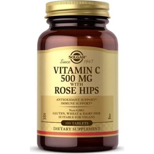 Solgar Vitamin C 500 mg with Rose Hips 100 Tablet