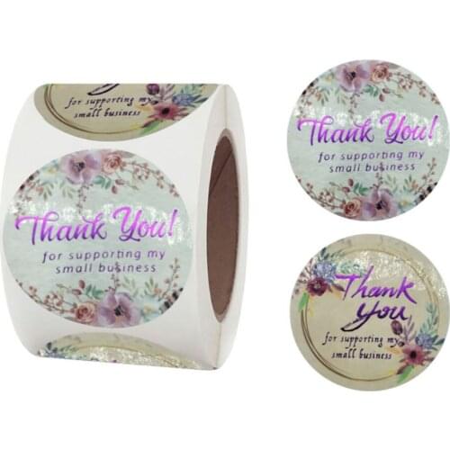 Thank You For Supporting My Small Business Stickers 1.5inch Seal Labels Stickes For Wedding Stationary Jewelry Box Decoration