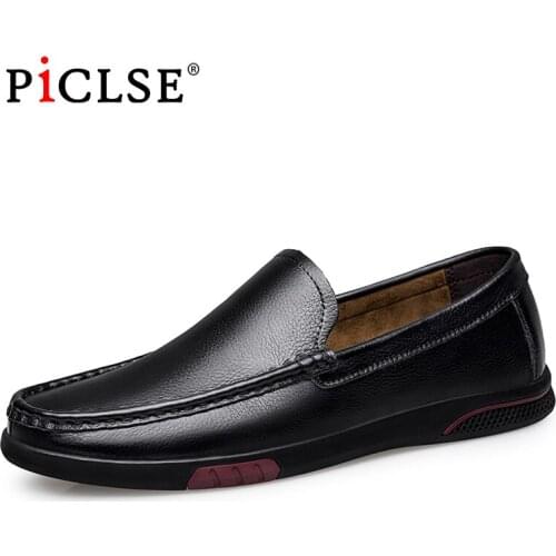 Business office Casual Leather shoes Men Loafers Large size Genuine Leather Men shoes Breathable Moccasins Men Footwear
