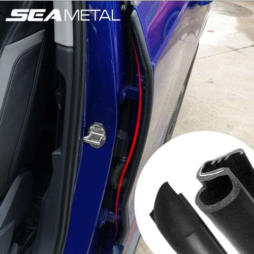 2pcs Car Door Seal Strip Rubber Car Door Side Sealing Weatherstrip For Car Waterproof Noise Insulation Sealant Auto Protection