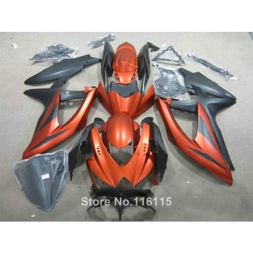 High grade fairing kit for SUZUKI K8 K9 GSXR 600 700 2008 2009 2010 GSXR600 GSXR750 08 09 10 matte black brown fairings L