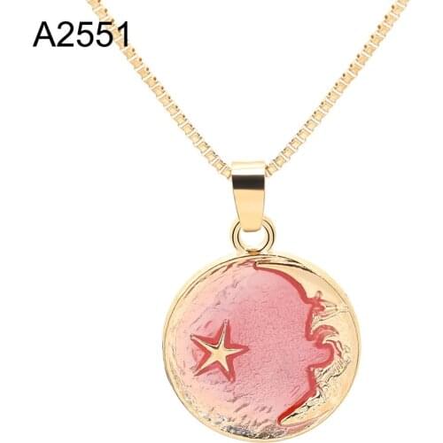 Women Romantic Starry Sky Enamel Star Moon Pendant Chain Necklace Jewelry Gift Charming Colorful Stone Chain Chockers Party