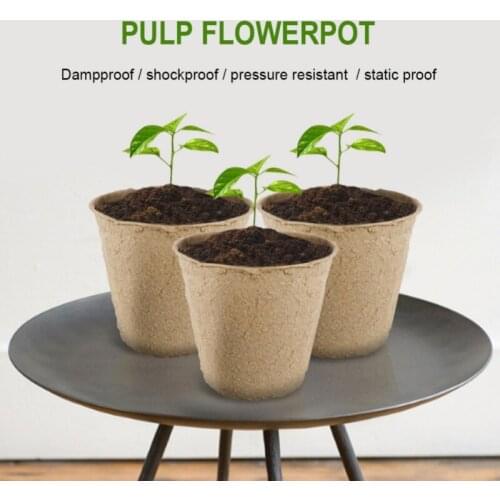 10/50/100 Pcs Biodegradable Nursery Pots Round Paper Peat Flower Vegetable Seedlings Nursery Cup Eco-Friendly Garden Supplies