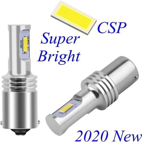 2PCS 1156 BA15S P21W 7506 R10W R5W Super Bright CSP LED Car Tail Brake Bulb Auto Reverse Lamp Turn Signals Daytime Running Light