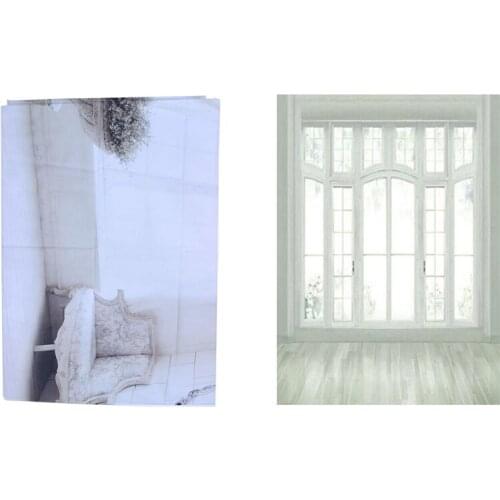 2 Pcs Photography Prop Background Backdrop Studio Photo Wedding Wall Indoor 5X7FT & 3X5FT