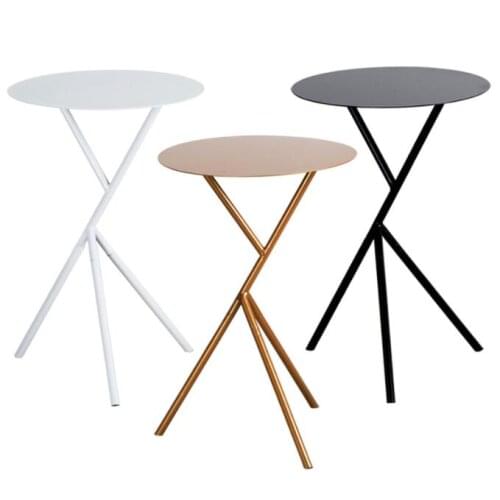 38*58cm Small round Bedside Table Metal Side tables Coffee table