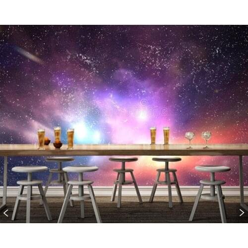 Papel de parede Galaxy space sky Stars lights 3d ceiling wallpaper,living room tv sofa wall kids'room restaurant bar 3d mural