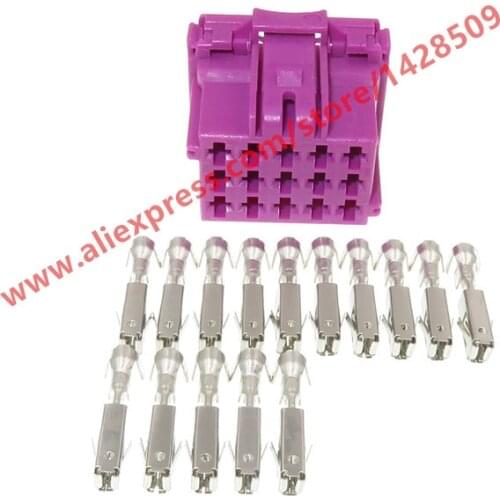 5 Sets 15 Pin Auto Audio Amplifier Plug Wire Harness Cable Female Connector 8-968973-1