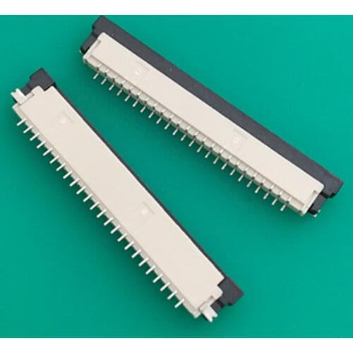 5pcs Laptop Keyboard Signal Line Socket FPC Connector 1.0 Spacing 24 Pin Then Under The Drawer Black White