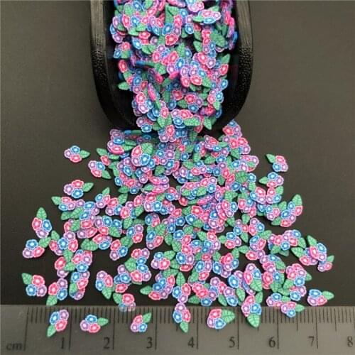 50g Three Color Flower Polymer Clay Sprinkle For Kids Diy ,Soft Clay For Nail Art /Scrapbook Decoration DIY, Craft Filler