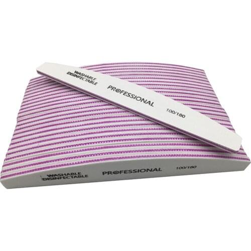 50Pcs/lot Portable Double Sided Nail Files Sanding Buffer Pedicure Manicure Professional Nail Care Beauty Tool 100/180 Nail File