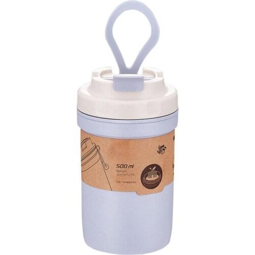 500ml Water Cup Eco-friendly Double Layer Design Well Sealed Plastic Lightweight Portable Drinking Water Jug