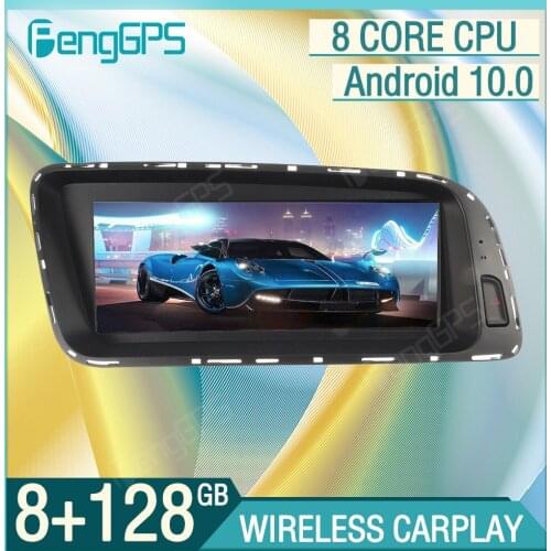 8.8“ Autoradio 8+128G Android 10.0 For Audi Q5 2009-2016 Car GPS Navigation Multimedia Stereo Player Headunit Carplay Bluetooth