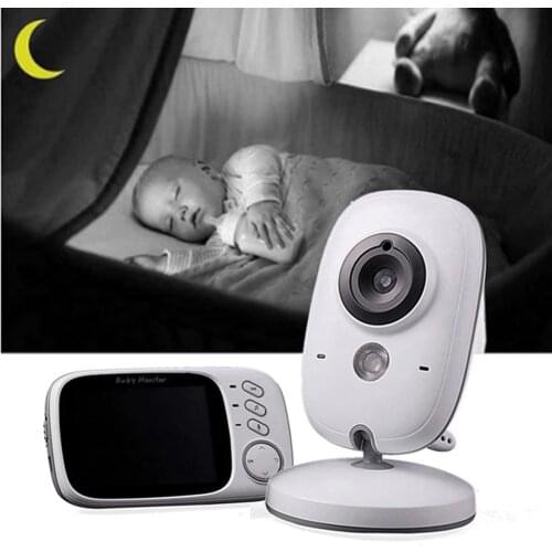 VB603 Two-Way Audio Talk 3.2inch 2.4G Wireless Video Baby Monitor Night Vision LCD Screen Temperature Monitor Security Care Baby