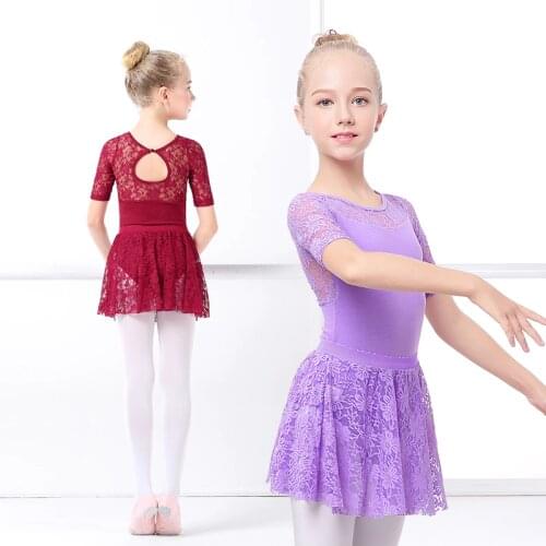 Girls Gymnastics Ballet Dress Leotards Toddler Dance Costumes Lace Cotton Ballet Dancewear Swim Wear
