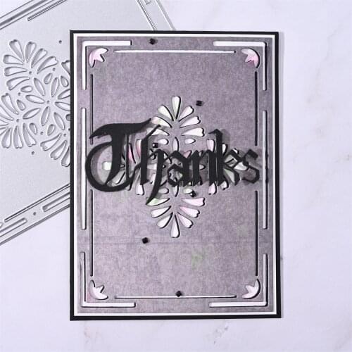 InLoveArts Craft Leaf Rectangular Frame Metal Cutting Dies Cut Die Mold Scrapbook Paper Craft Knife Mould Blade Punch Stencils
