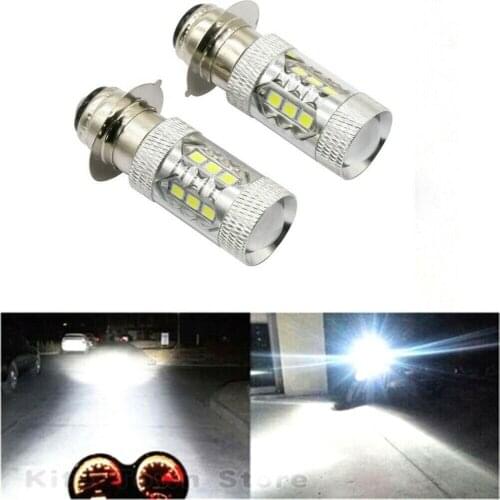 LKTPX15D H6 80W 6500K 16 LED White Headlight Fog Light Driving Bulb Lamp For Motorcycle Bicycle Bike