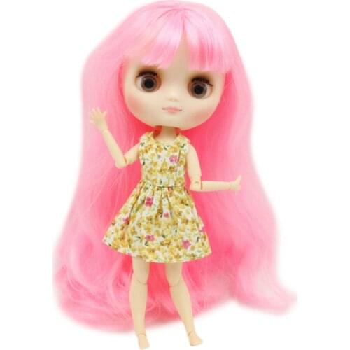 ICY Nude Factory Middie Blyth doll Series No.1215 Light Pink hair Frosted face Neo BJD