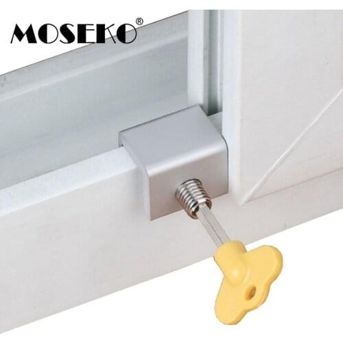 MOSEKO Move Window Child Safety Lock Sliding Windows Lock Kids Cabinet Locks Sliding Door Stopper Security Sliding Sash Stopper