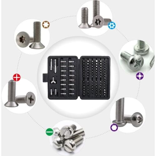 100-piece Bit Set Chrome Vanadium Steel Screwdriver Bit Phillips Hexagon Screwdriver Bit Screwdriver Bit Tool Box Primer Lote