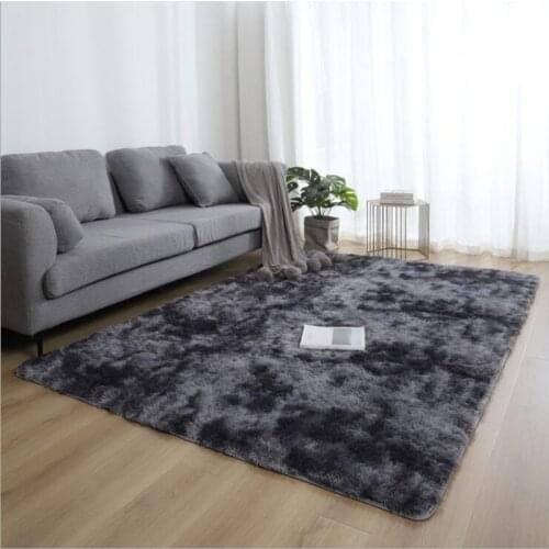 Tie-yed Plush Carpet Living Bedroom Rug Fluffy Soft Mat Gradient Color Home Decor Sofa Coffee Table Foot Pad Childrens Room Rug