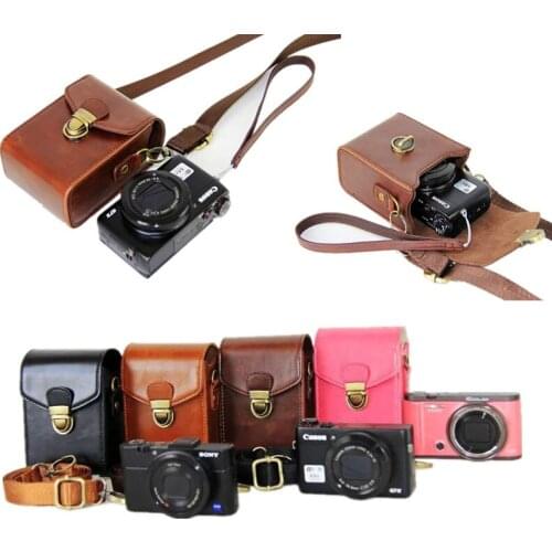 Luxury Leather Camera Case Cover for Sony RX100 RX100 M3 M4 RX100II HX90 HX60 WX200 WX300 WX170 WX150
