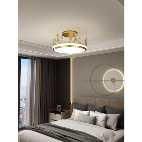 Modern luxury crown dining room ceiling lamp Nordic Simplicity room ceiling light LED creative study crystal Ceiling lighting