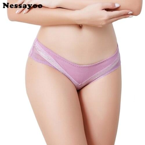 Womens Sexy Lace Panties Seamless Cotton Breathable Modal Panty L-3XL Plus Size Hot Sale Hollow Briefs Plus Size Girl Underwear