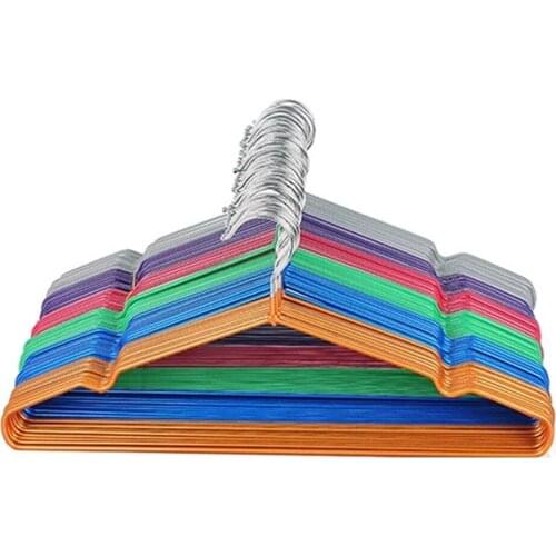 Premium PVC Hangers (Pack of 10) Heavy Duty- Non Slip Suit Hangers -Space Saving