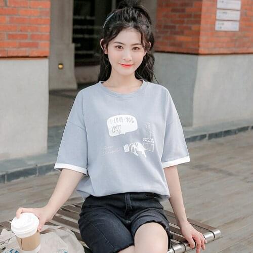 Tops T Shirt Women Short Sleeve orange Tshirt Women Lady